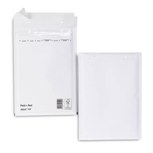 Boite de 100 pochettes bulles d'air D 75 g/m² bande de protection