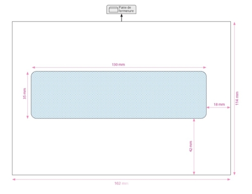 Boîte de 500 enveloppes blanches C6 114x162 80 g/m² fenêtre 35x130 spéciale carte électorale bande de protection