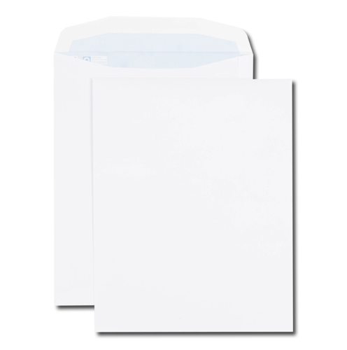Boite de 250 pochettes patte trapèze blanches C4 229x324 100 g/m² gommées