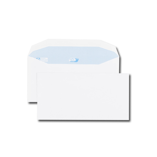 Boite de 1000 enveloppes patte trapèze blanches DA 115x225 80 g/m² gommées
