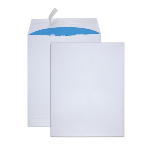 Boîte de 250 pochettes blanches 24 260x330 100 g/m² bande de protection