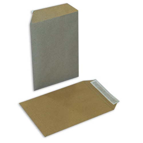 Boîte de 500 pochettes kraft brun C5 162x229 90g/m² bande de protection - PSPK162