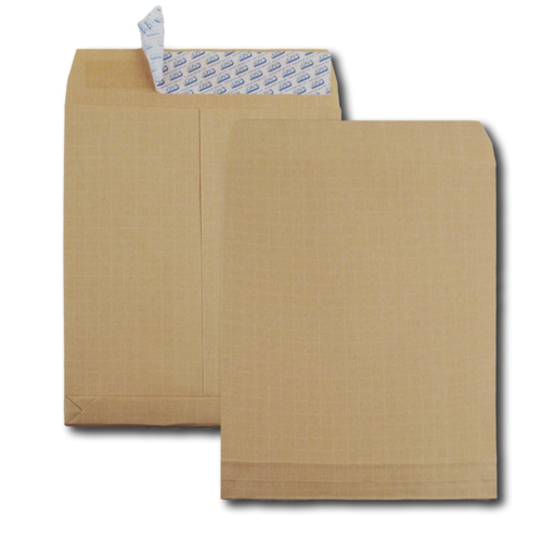 Boite de 250 sacs à soufflets kraft armé brun 26 275x365 120 g/m² bande de protection PEFC