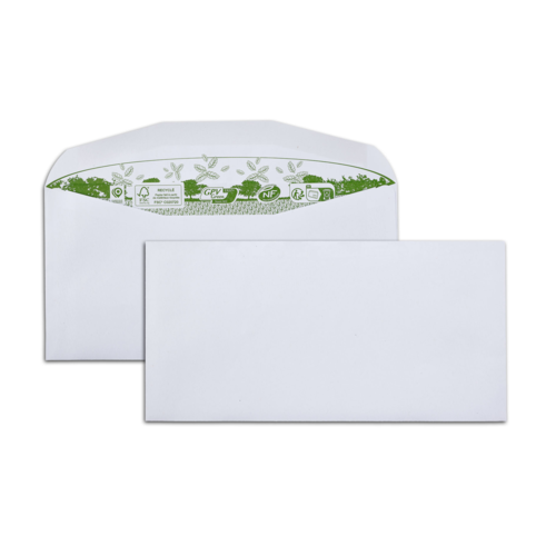 Boite de 1000 enveloppes patte trapèze blanches C6/C5 115x229 80 g/m² gommées