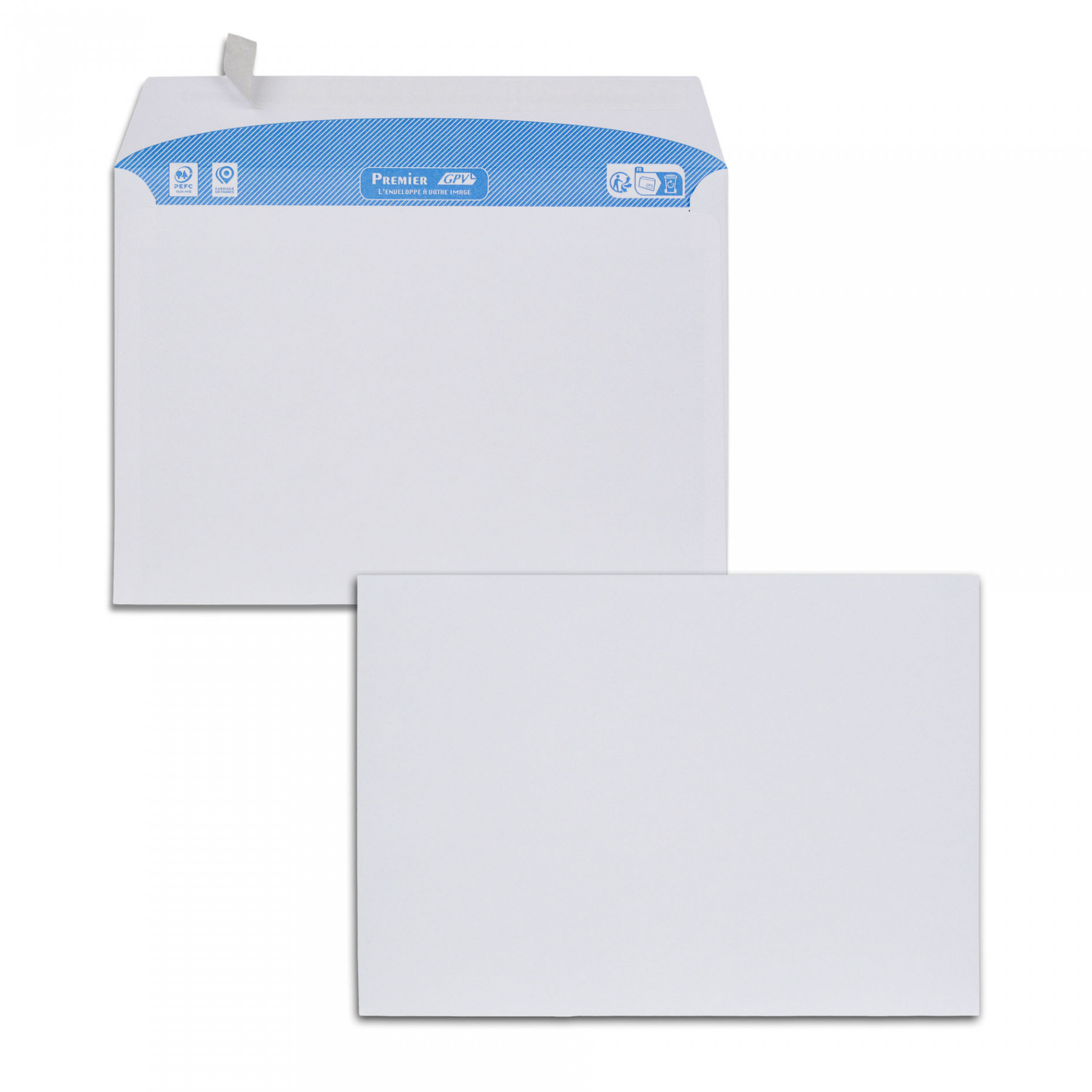 Boîte de 70 enveloppes blanches C5 162x229 80g/m² bande siliconée
