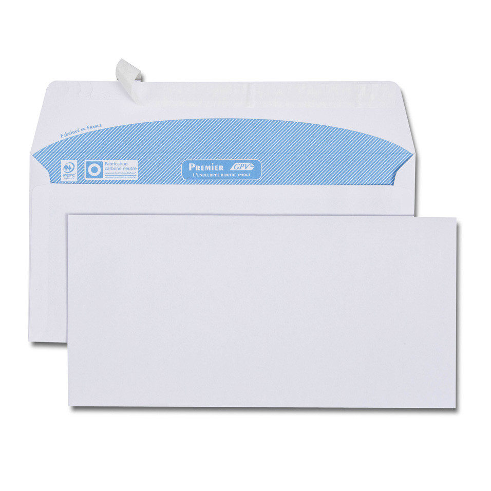 Enveloppes C6 - 11 x 17 cm - blanches - gommées - set de 500 - Baert