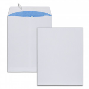 Boîte de 250 pochettes blanches 24 260x330 100 g/m² bande de protection