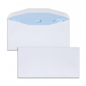 Boite de 1000 enveloppes patte trapèze blanches C6/C5 114x229 80 g/m² gommées