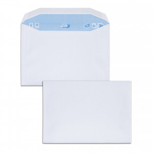 Boite de 500 enveloppes patte trapèze blanches C5 162x229 80 g/m² gommées