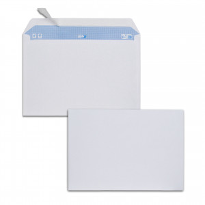 Boîte de 250 enveloppes blanches C4 229x324 100 g/m² bande de protection