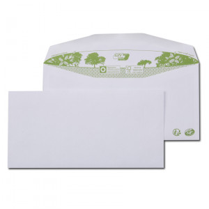 Boite de 1000 enveloppes patte trapèze blanches C6/C5 115x229 80 g/m² gommées