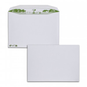 Boite de 250 enveloppes patte trapèze blanches C4 229x324 90 g/m² gommées