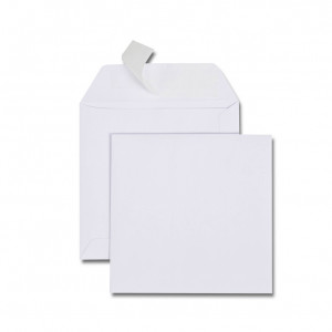 Boîte de 500 enveloppes carrées blanches 150x150 90 g/m²