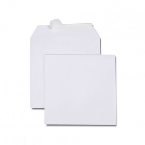 Boîte de 500 enveloppes carrées blanches 170x170 90 g/m²
