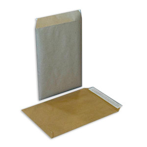 Boîte de 250 pochettes kraft brun C4 229x324 90g/m² bande de protection - PSPK229