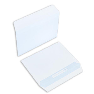 Boîte de 500 enveloppes blanches C6 114x162 90g/m² bande de protection - ESP114