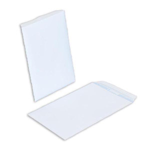 Boîte de 250 pochettes blanches C4 229x324 90 g/m² bande de protection - PSP229