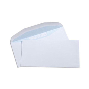 Boite de 1000 enveloppes patte trapèze blanches C6/C5 114x229 80 g/m² gommées - EMP114